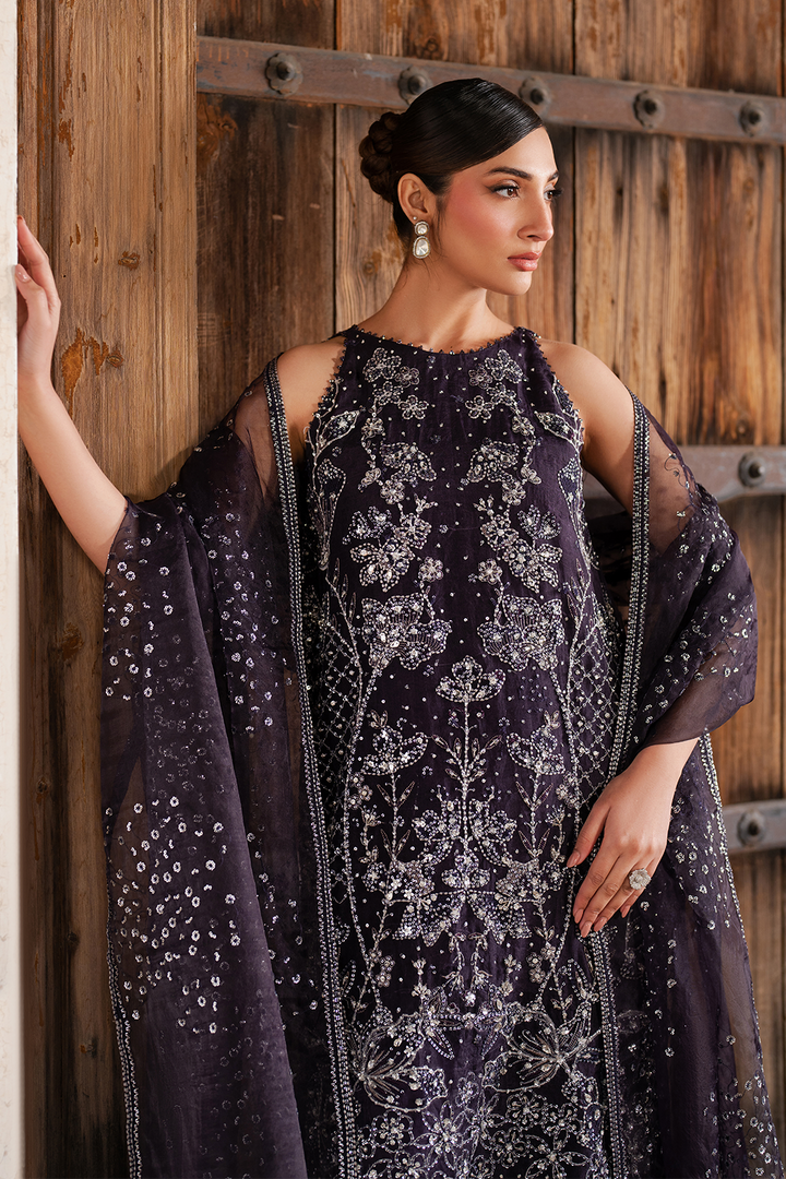 Iznik | Luxury Chiffon | ILC-06 XL Dark Purple Organza