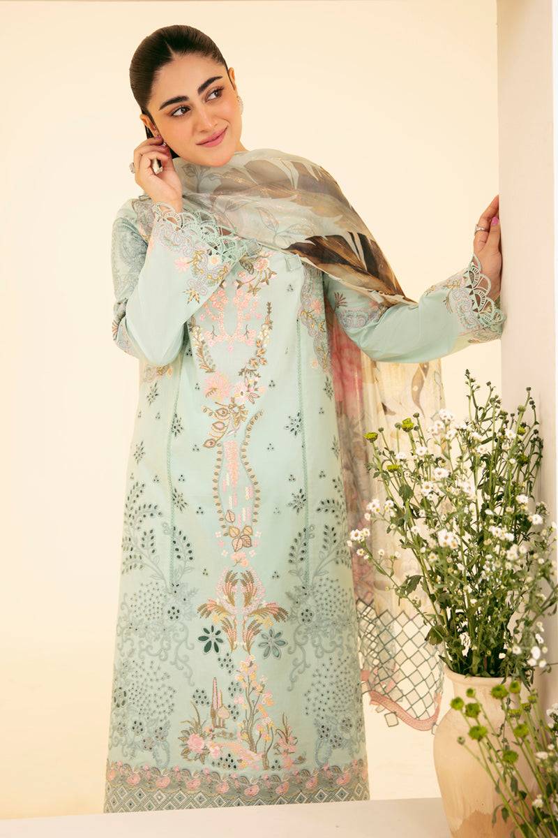 Qalamkar | Qlinekari Luxury Lawn | SQ-06 AFROZEH - Pakistani Designer Dress - by Qalamkar | Type: Luxury - 100% Original at Saira Sultan