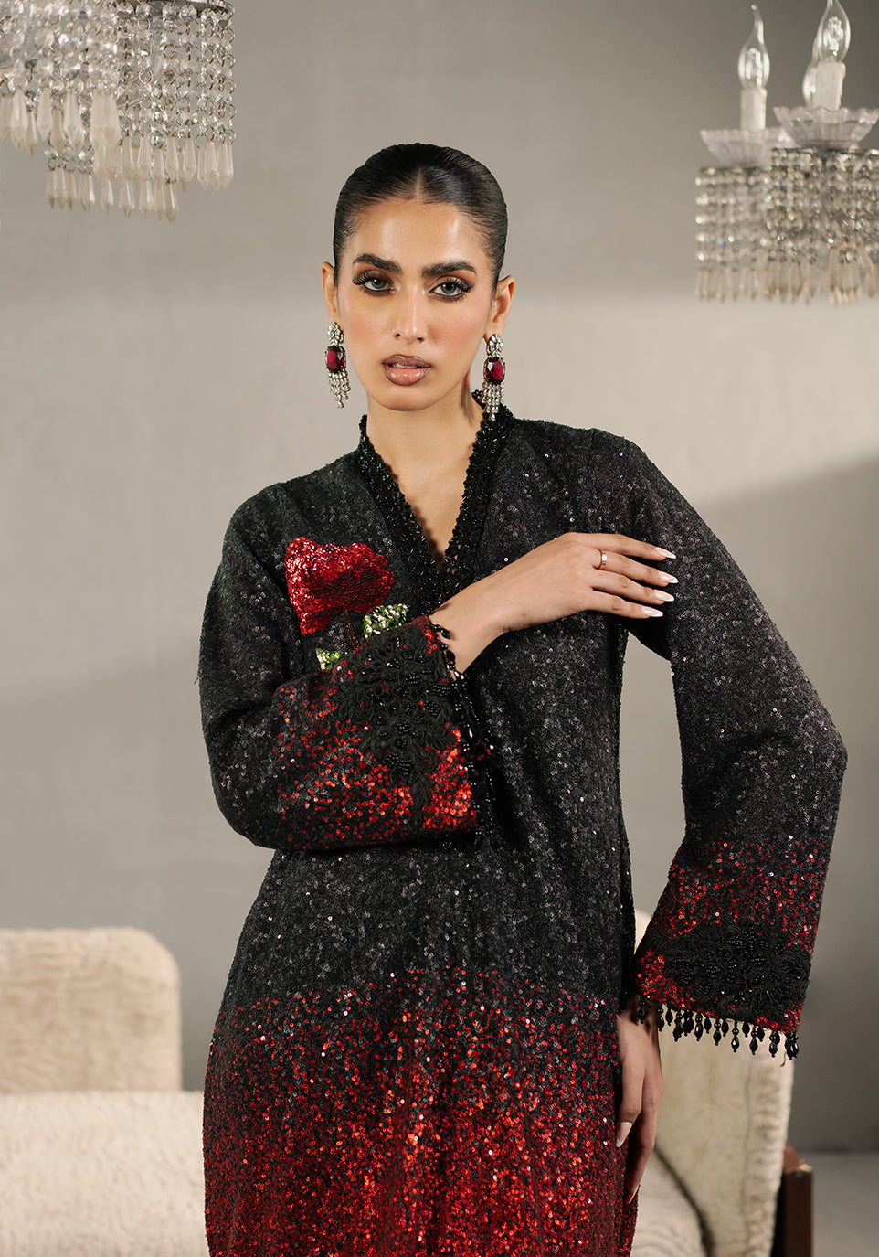 Zarqash | Silk Edit | ZQS 019 AMBER M Red Net