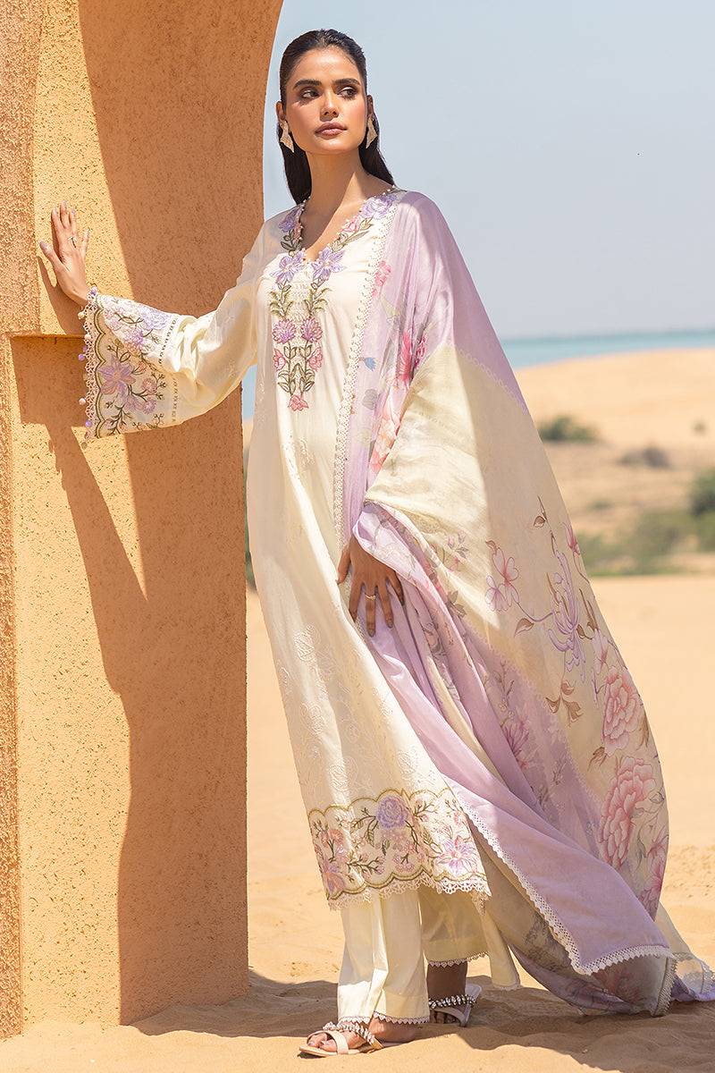 Cross Stitch | Eid Lawn 24 | SUBTLE CANARY - Pakistani Designer Dress - by Cross Stitch | Type: Luxury - 100% Original at Saira Sultan