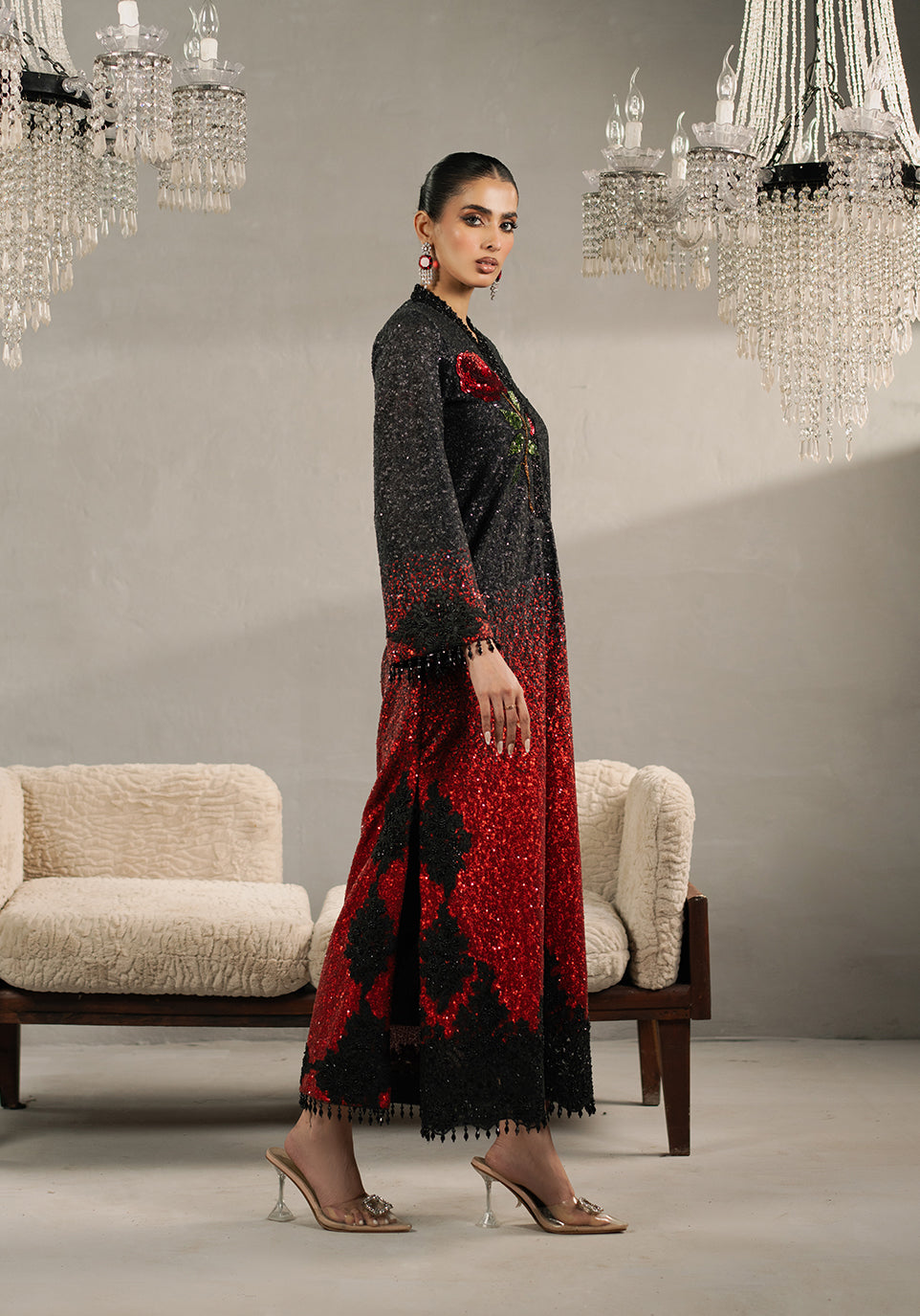 Zarqash | Silk Edit | ZQS 019 AMBER S Black Net