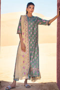 Cross Stitch | Eid Lawn 24 | CHARTREUSE GOLD - Pakistani Designer Dress - by Cross Stitch | Type: Luxury - 100% Original at Saira Sultan
