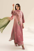 Erum Khan | Lillia Summer Edit | Vintage Rose XL Tea Pink Tassle Silk