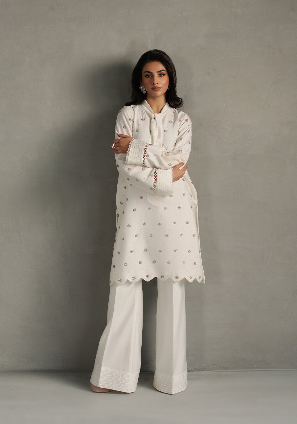 Zarqash | Silk Edit | ZQS 008 OPAL S White Raw Silk