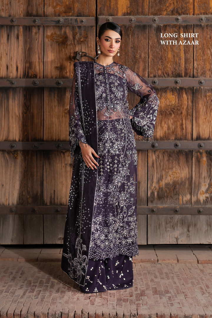 Iznik | Luxury Chiffon | ILC-06 M Dark Purple Organza
