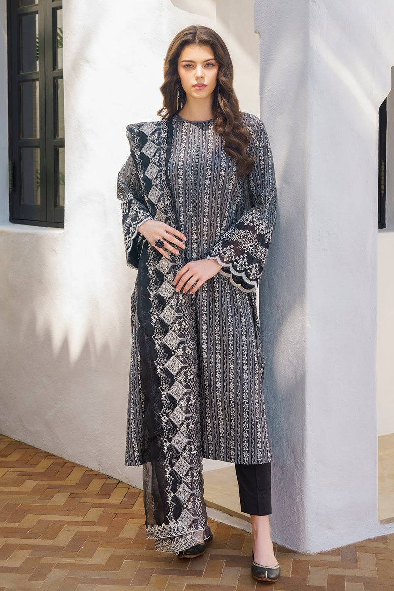 Baroque | Luxury Pret 24 | LAWN UF-573 - Pakistani Designer Dress - by Baroque | Type: Luxury - 100% Original at Saira Sultan