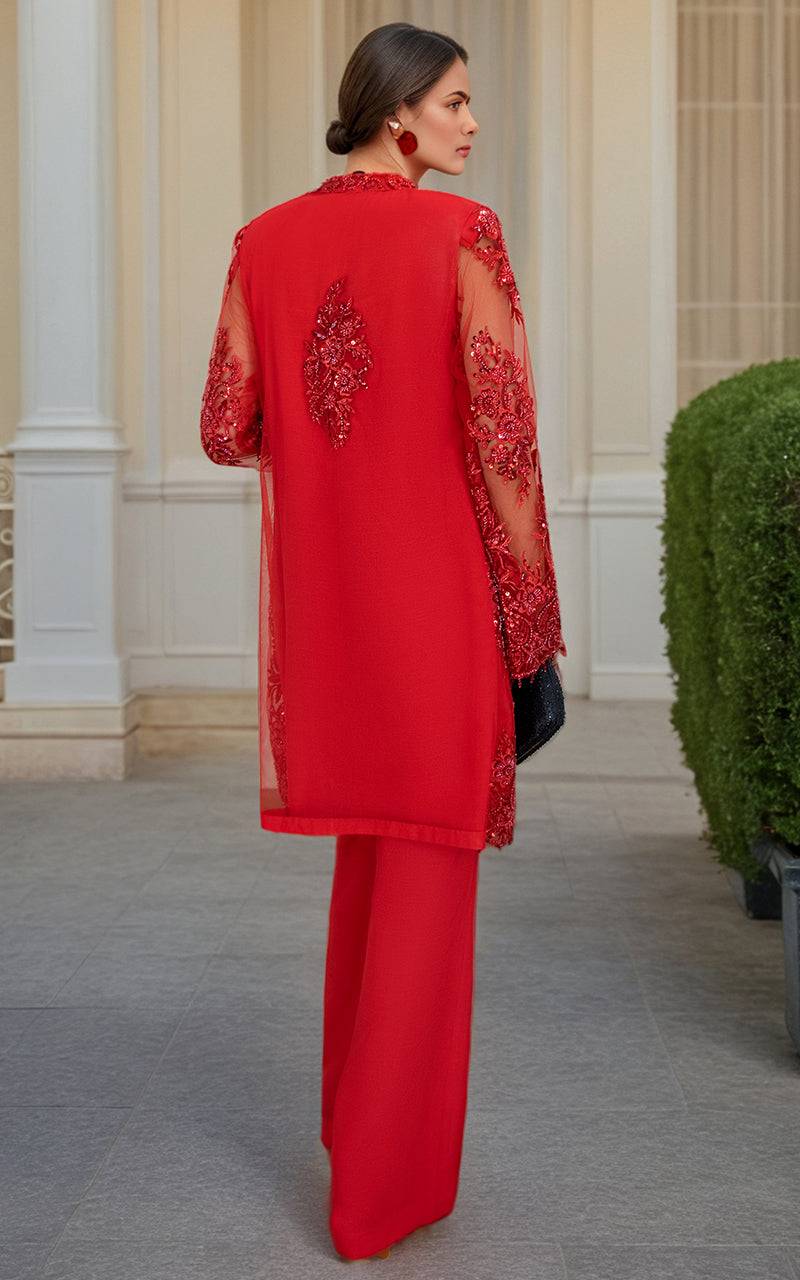 Threads and Motifs | Formal Dresses 25 | NET EMBROIDERED JACKET - Pakistani Designer Dress - by Threads and Motifs - Type : Ladies Clothes - 100% Original at Saira Sultan