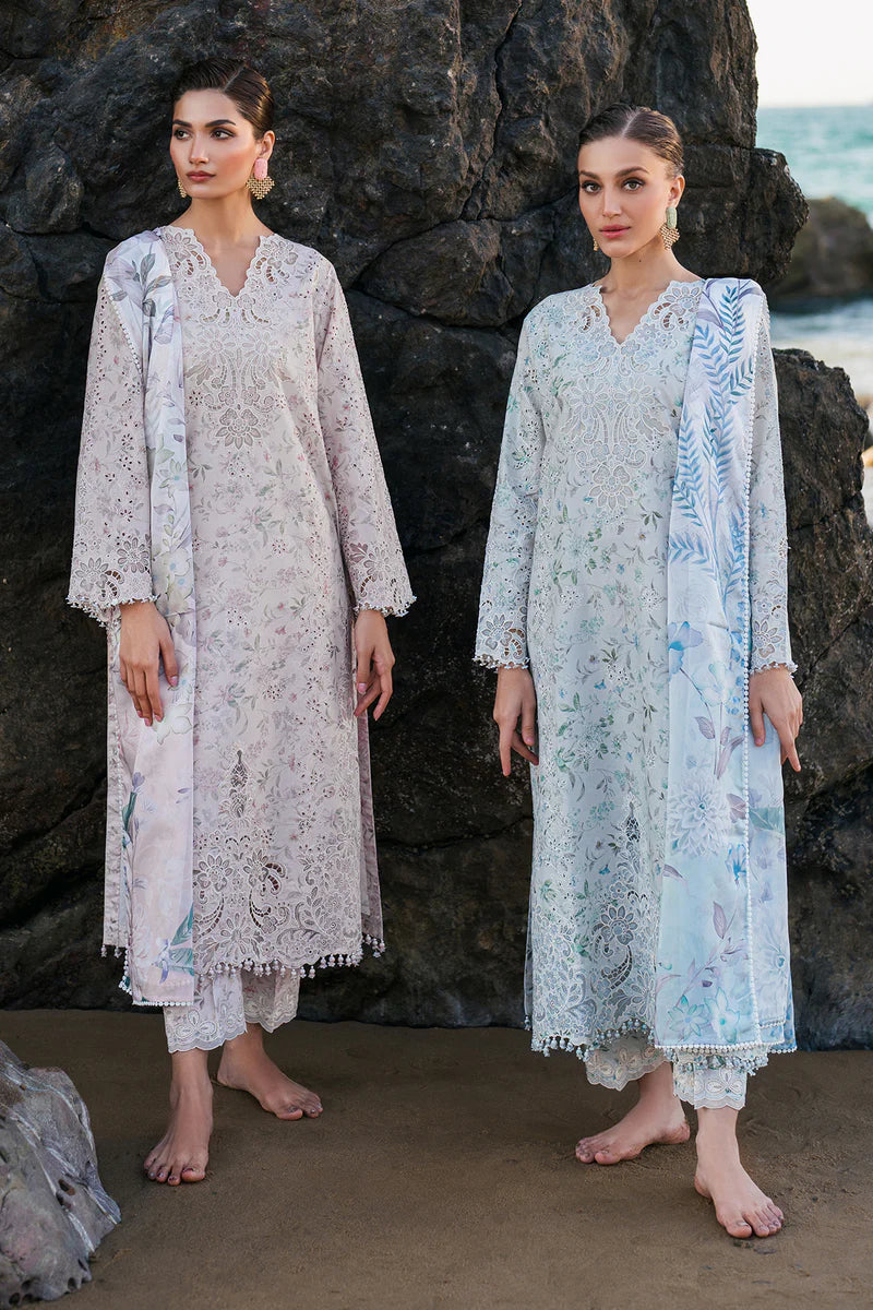 Baroque | Luxury Pret 25 | UF-4129 XL Ice Blue Lawn