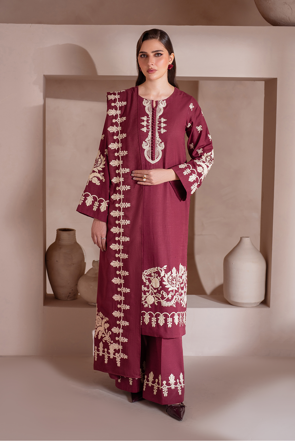 Iznik | Exclusive Winter | UE-362 XS Berry Red Khaddar