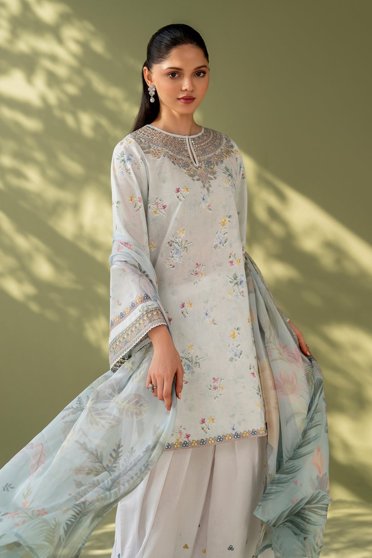 Baroque | Eid Printique | EMBROIDERED PRINTED LAWN UF-4170 L Mint Lawn