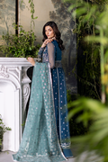 Saad Shaikh | Flurie Formals | Livia S Navy Organza