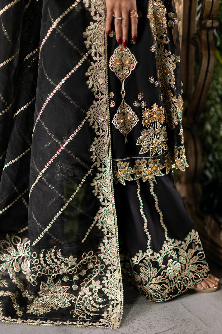 Saad Shaikh | Flurie Formals | Celestia L Black Organza