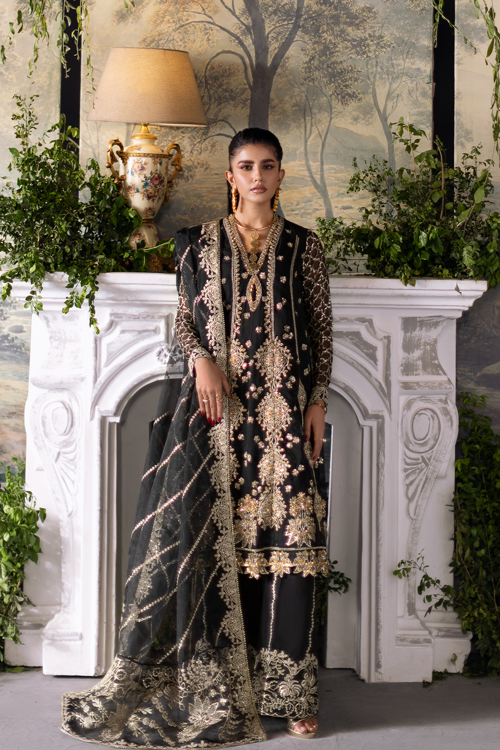 Saad Shaikh | Flurie Formals | Celestia XS Black Organza