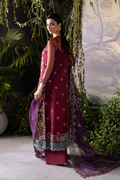 Saad Shaikh | Flurie Formals | Regina S Maroon Organza