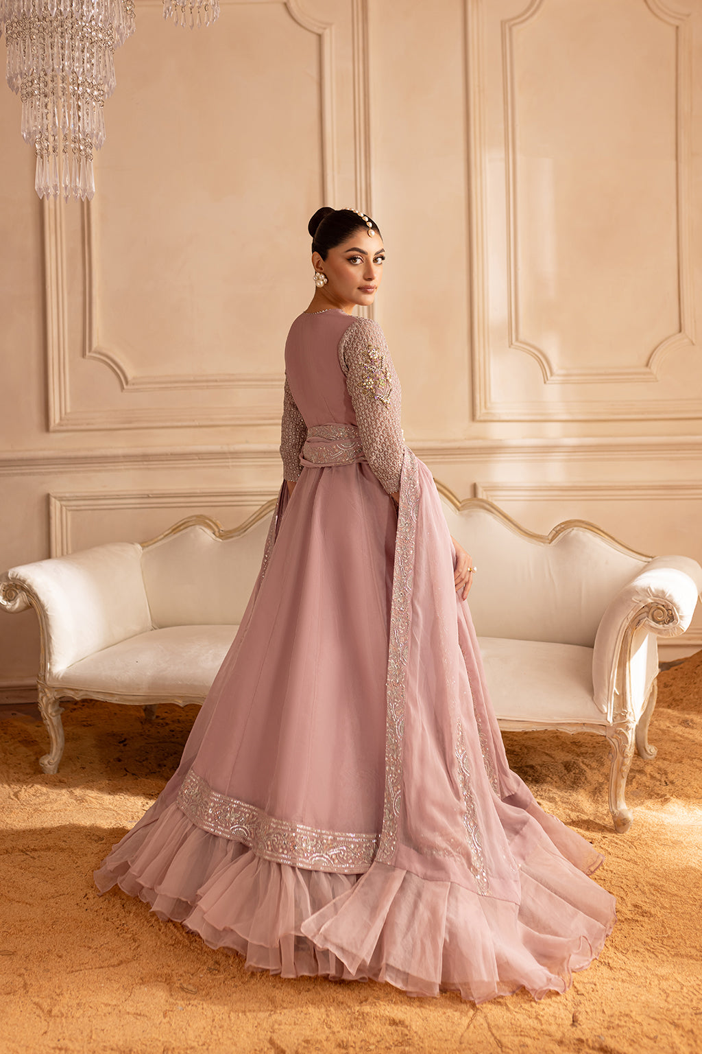 Vanya | Marlene Formals | ML-06 XS Blush Pink Chiffon