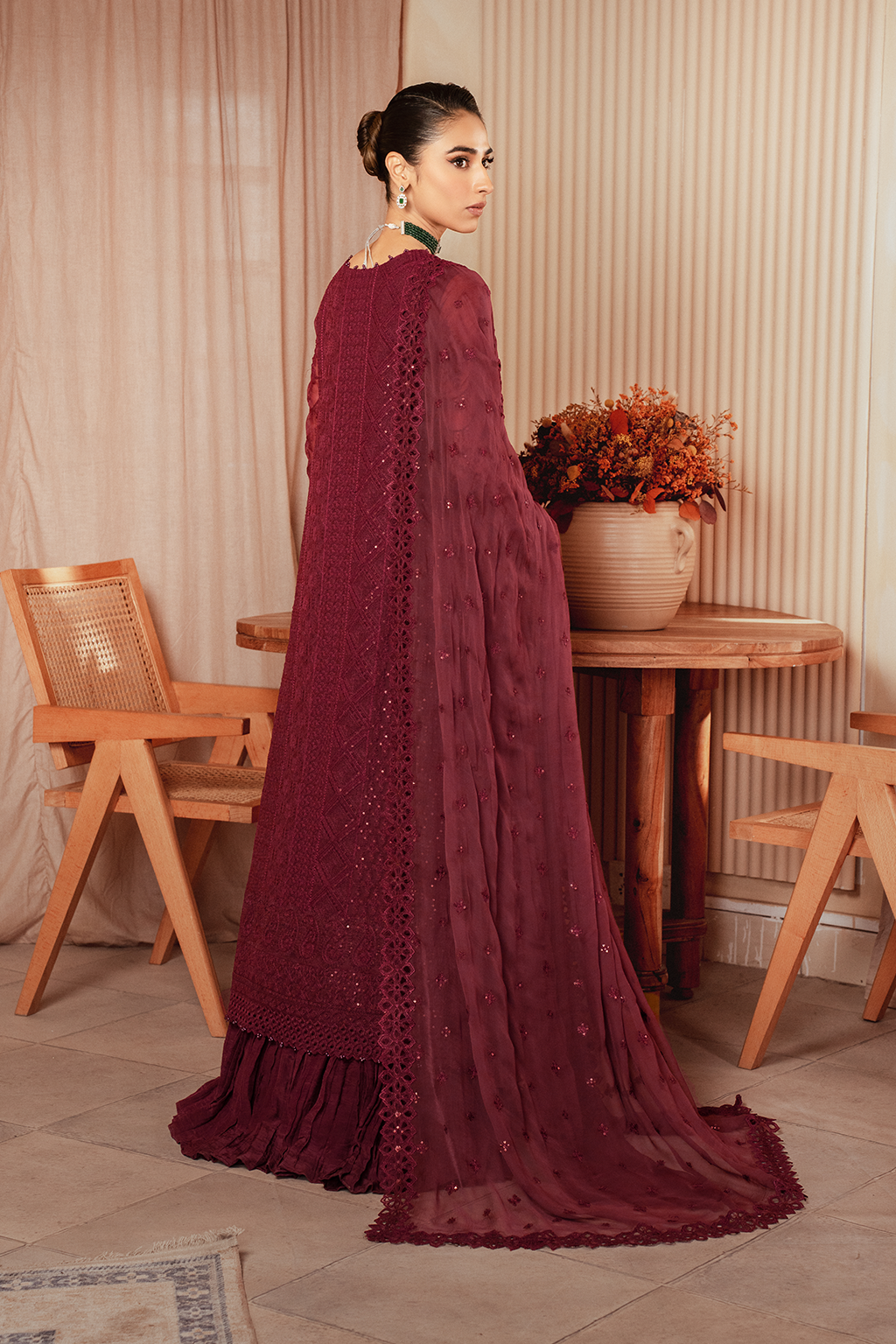 Iznik | Chiffon Kari | ICK-01 Embroidered Chiffon - Pakistani Designer Dress - by Iznik | Type: Bridal - 100% Original at Saira Sultan