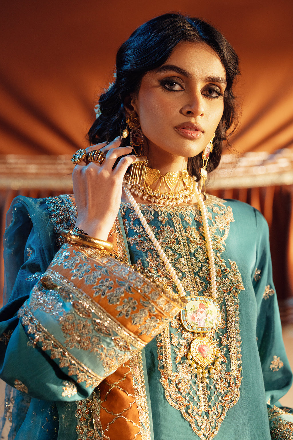 AJR Couture | The Silk Edition 25 | ULFAT M Teal Blue