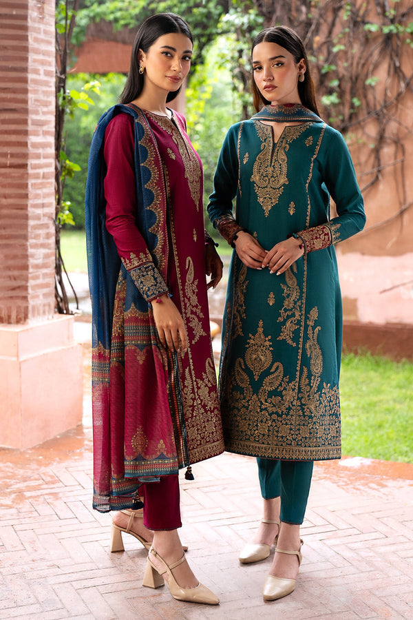 Jazmin | Winter Edition 24 | KHADDAR UW-0070 - Pakistani Designer Dress - by Jazmin | Type: Luxury - 100% Original at Saira Sultan