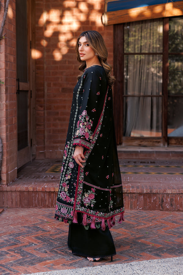 Farasha | Dastoor Embroidered Lawn SS24 | ORNATE NOIR -  Farasha Luxury -  Saira Sultan