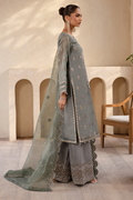 Emaan Adeel | Noore Festive Formals | VELIZA XL Charcoal Gray Organza
