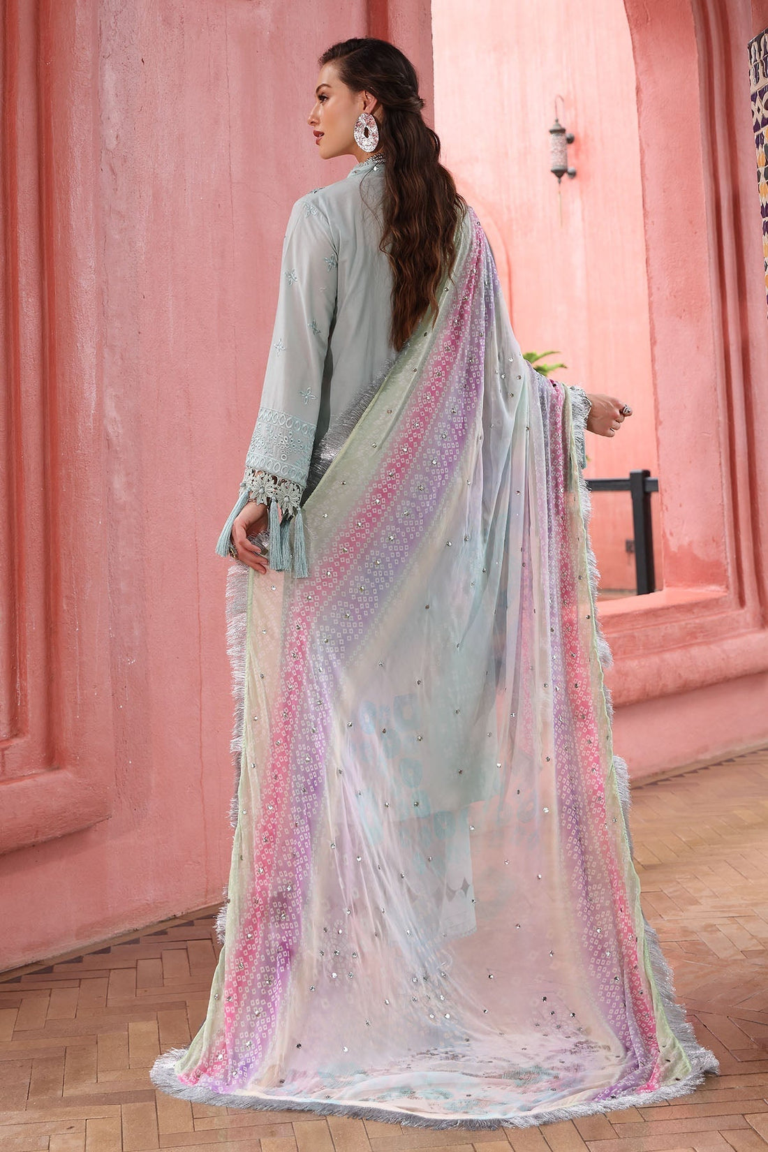 Nureh | Bazaar Lawn 25 | NE-111 XS Ice Blue Lawn