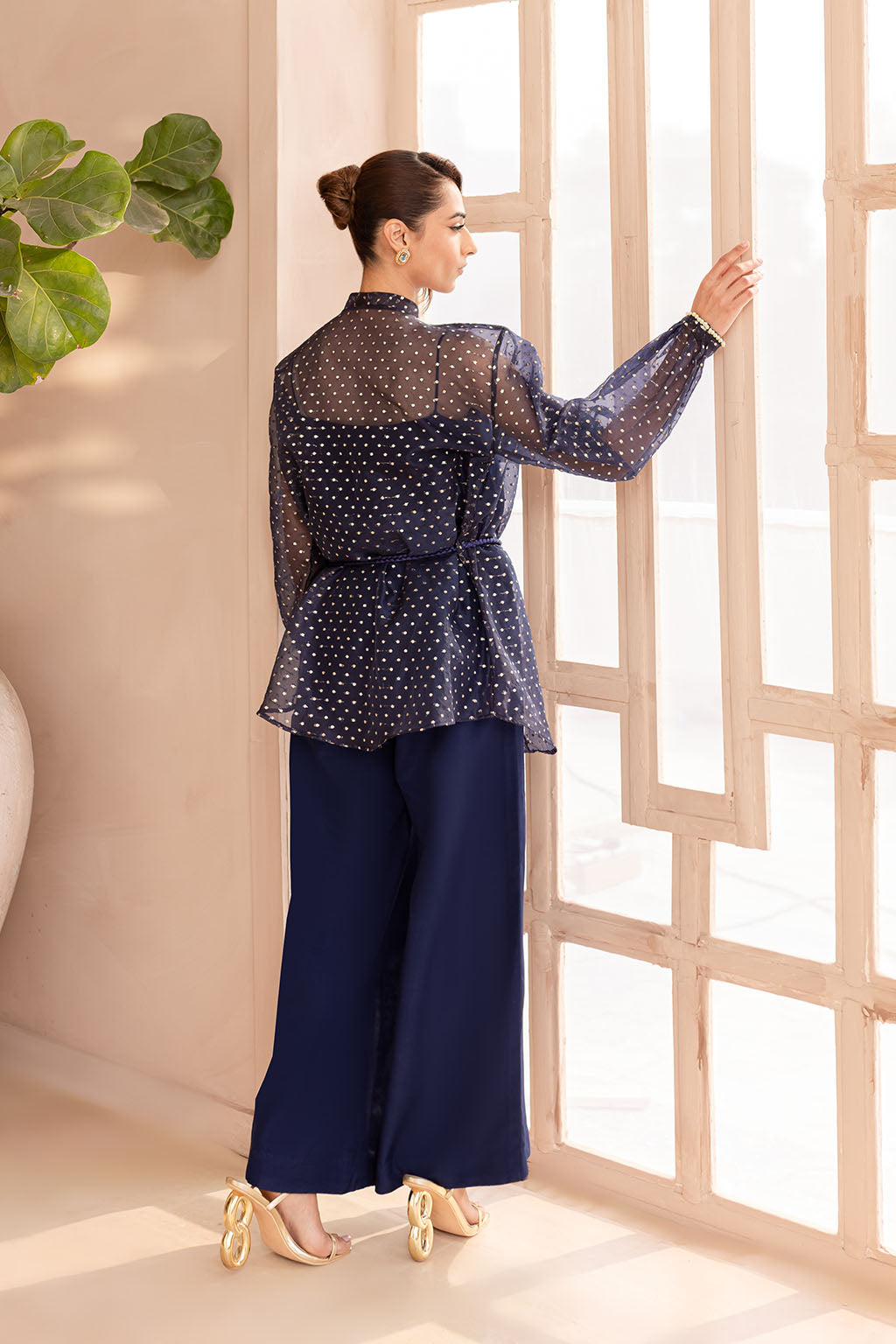 Vanya | Veranda Fromals |VR-06 XS Navy Organza