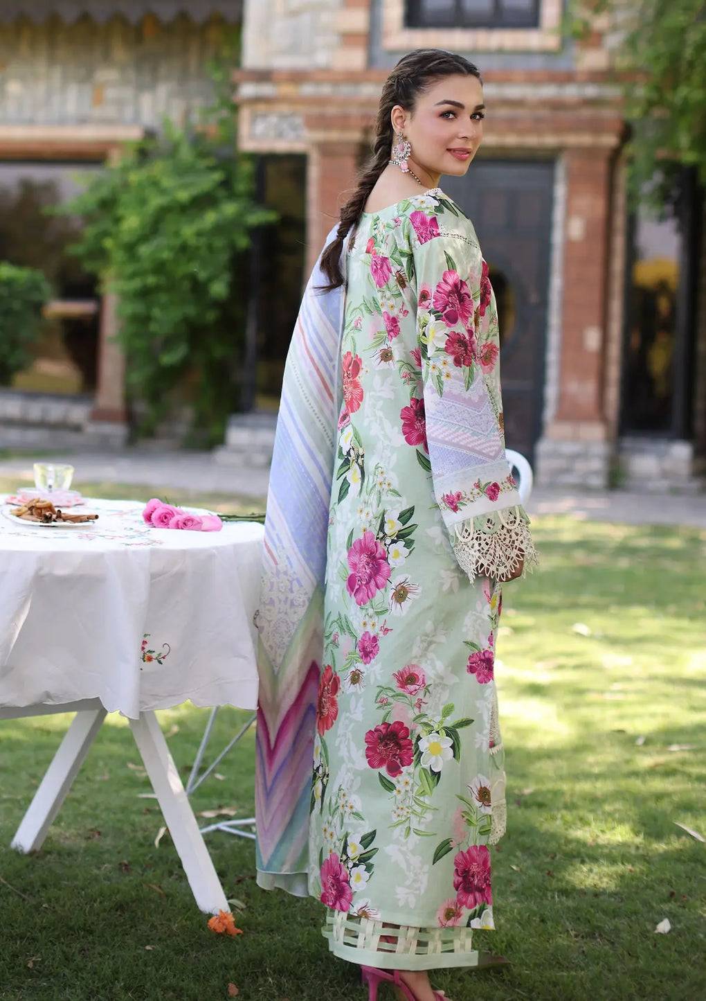 Elaf Premium | Prints Chikankari 24 | 06B OASIS - Pakistani Designer Dress - by Elaf Premium | Type: Luxury - 100% Original at Saira Sultan