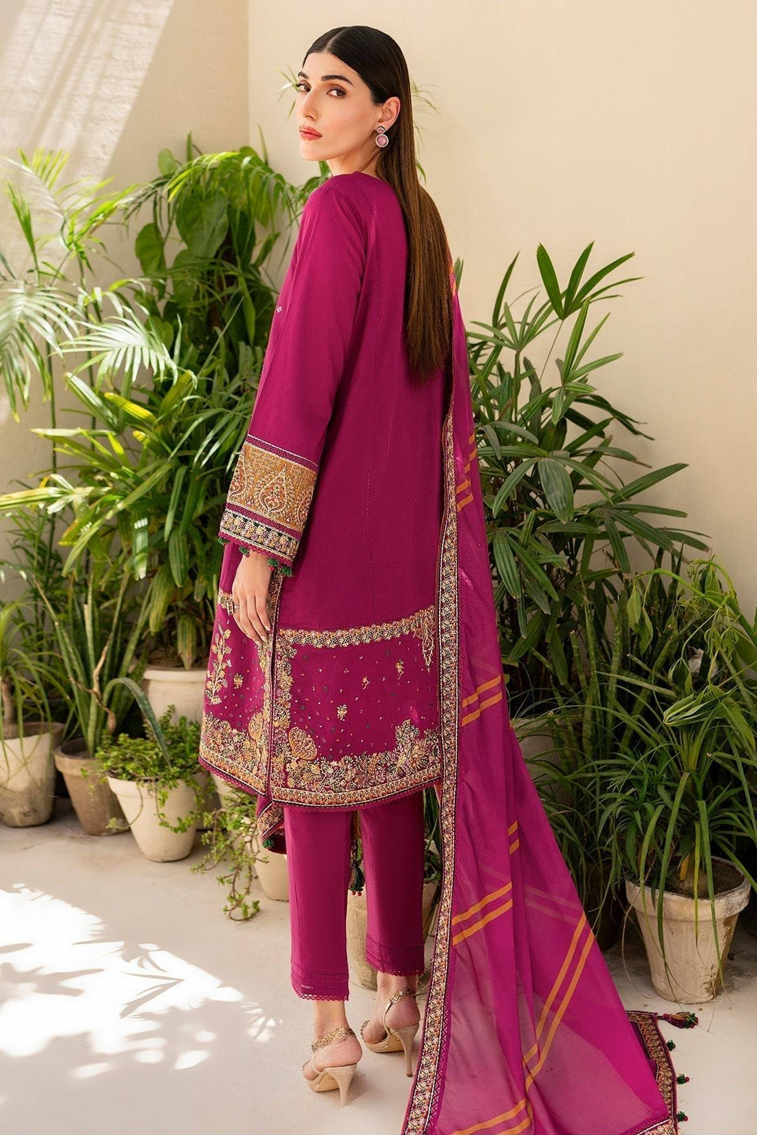 Jazmin | Irish Lawn SS 24 | D10 - Pakistani Designer Dress - by Jazmin | Type: Luxury - 100% Original at Saira Sultan