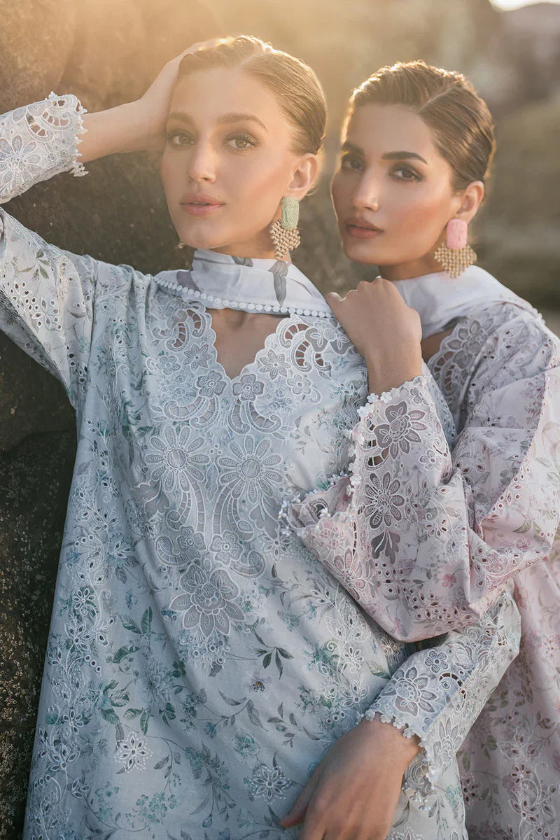 Baroque | Luxury Pret 25 | UF-4129 M Ice Blue Lawn