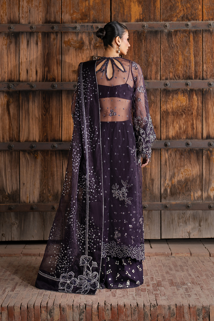 Iznik | Luxury Chiffon | ILC-06 L Dark Purple Organza