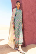 Cross Stitch | Eid Lawn 24 | CHARTREUSE GOLD - Pakistani Designer Dress - by Cross Stitch | Type: Luxury - 100% Original at Saira Sultan