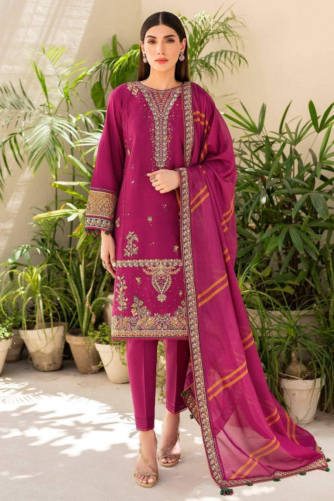 Jazmin | Irish Lawn SS 24 | D10 - Pakistani Designer Dress - by Jazmin | Type: Luxury - 100% Original at Saira Sultan
