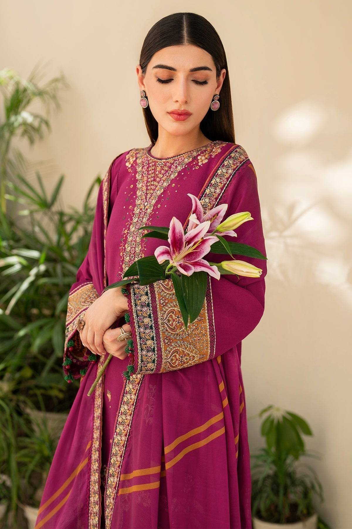 Jazmin | Irish Lawn SS 24 | D10 - Pakistani Designer Dress - by Jazmin | Type: Luxury - 100% Original at Saira Sultan