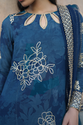 Iznik | Bandhani Formals | UE-331 XL Zinc Chiffon