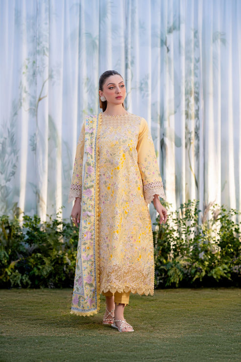 Aabyaan | Shezlin Chikankari Ramadan Edit 25 | NISA (AR-02) XS Pale Yellow Lawn