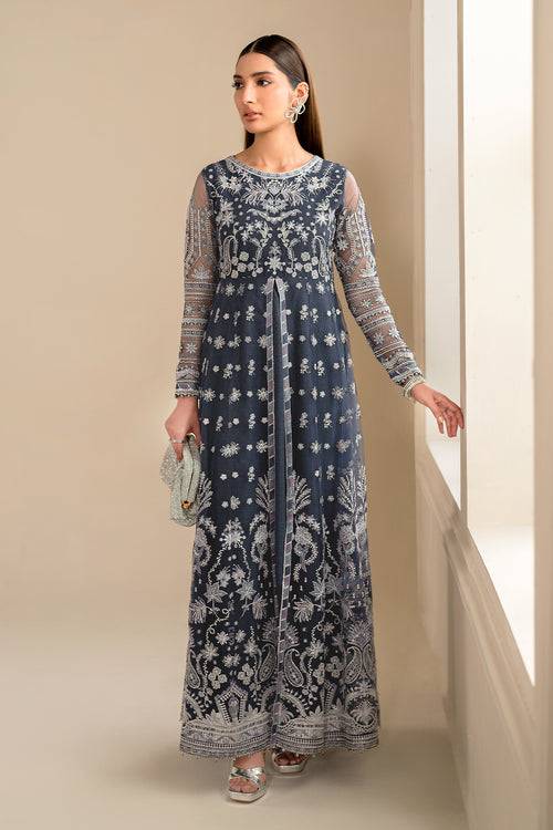 Baroque | Luxury Pret 24 | NET UF-621 - Pakistani Designer Dress - by Baroque | Type: Luxury - 100% Original at Saira Sultan