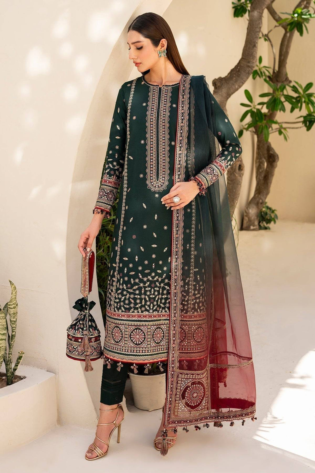Jazmin | Irish Lawn SS 24 | D9 - Pakistani Designer Dress - by Jazmin | Type: Luxury - 100% Original at Saira Sultan
