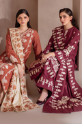 Iznik | Exclusive Winter | UE-362 Custom Size Berry Red Khaddar