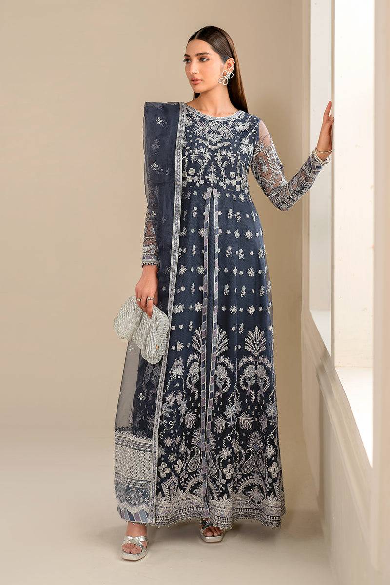 Baroque | Luxury Pret 24 | NET UF-621 - Pakistani Designer Dress - by Baroque | Type: Luxury - 100% Original at Saira Sultan