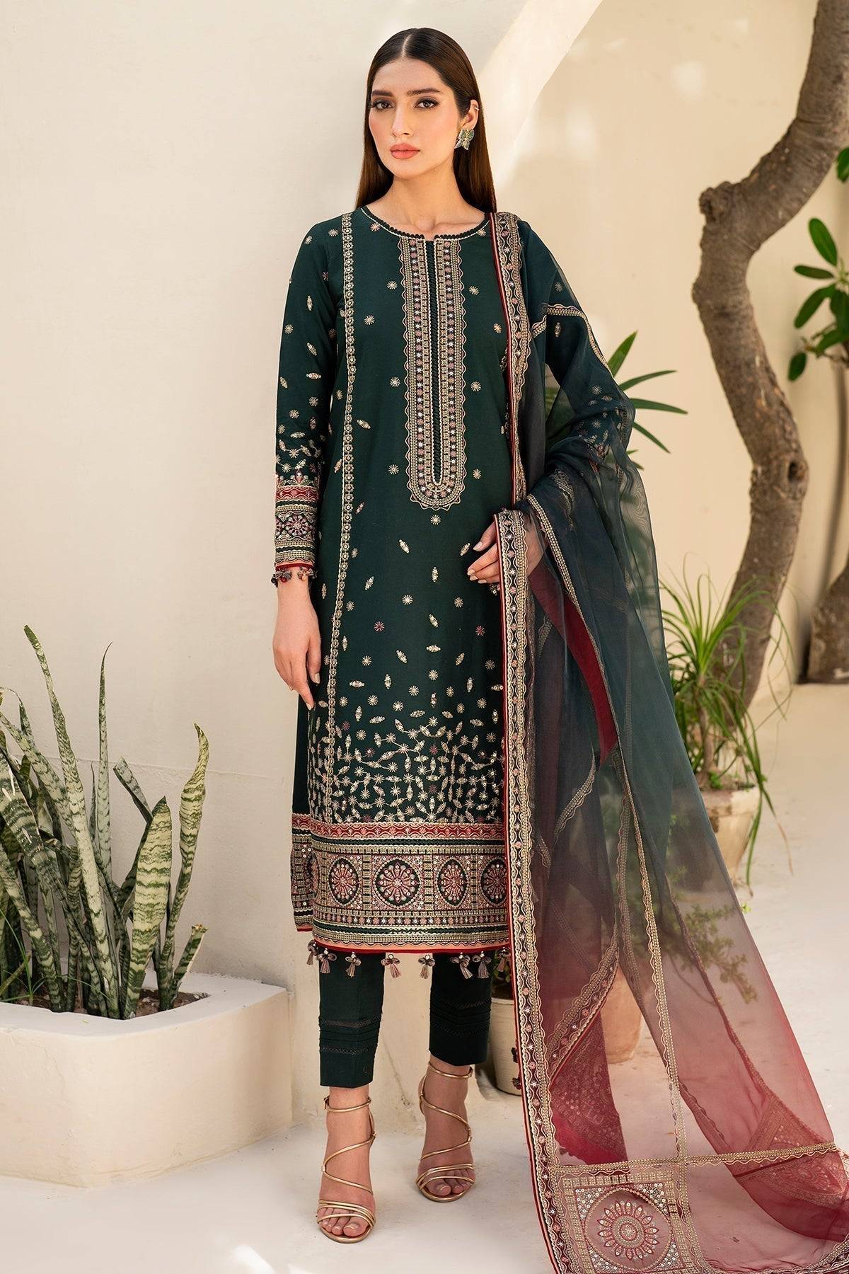 Jazmin | Irish Lawn SS 24 | D9 - Pakistani Designer Dress - by Jazmin | Type: Luxury - 100% Original at Saira Sultan