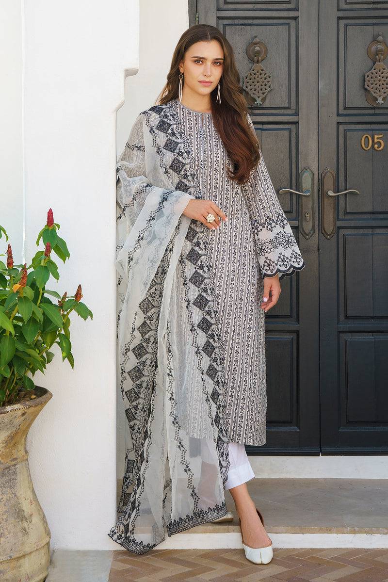 Baroque | Luxury Pret 24 | LAWN UF-574 - Pakistani Designer Dress - by Baroque | Type: Luxury - 100% Original at Saira Sultan