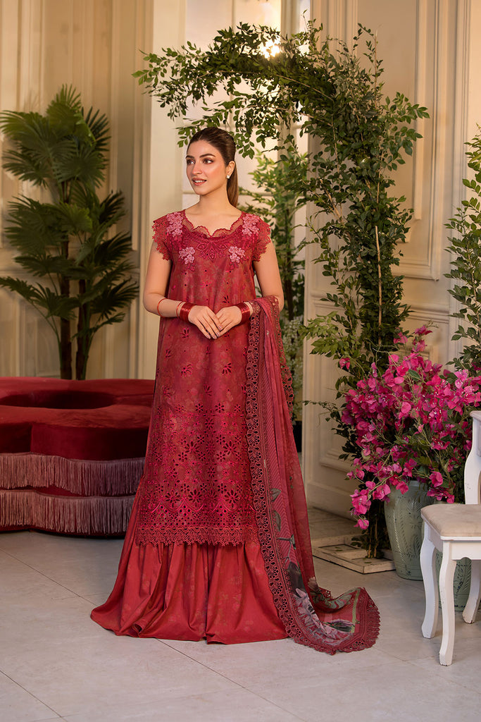 Sobia Nazir | Vital Lawn 25 | 8B Custom Size Red Lawn