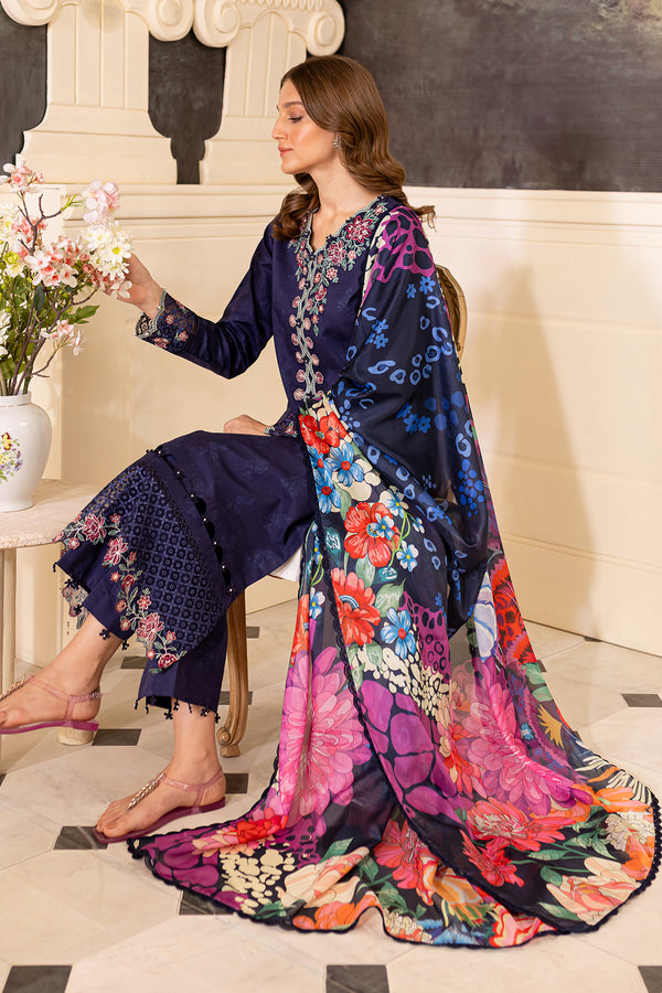 Farasha | Seraya Lawn 24 | INDIGO -  Farasha Luxury -  Saira Sultan