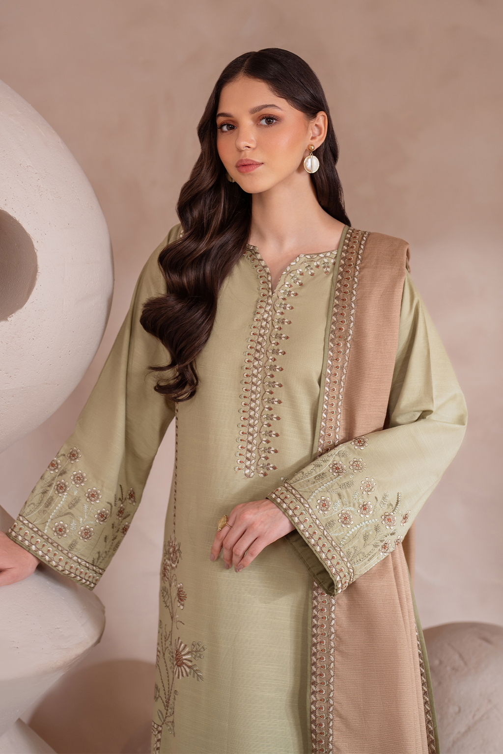 Iznik | Exclusive Winter | UE-359 L Sand Khaddar