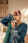 Emaan Adeel | Noore Festive Formals | LAVEEN M Zinc Raw Silk
