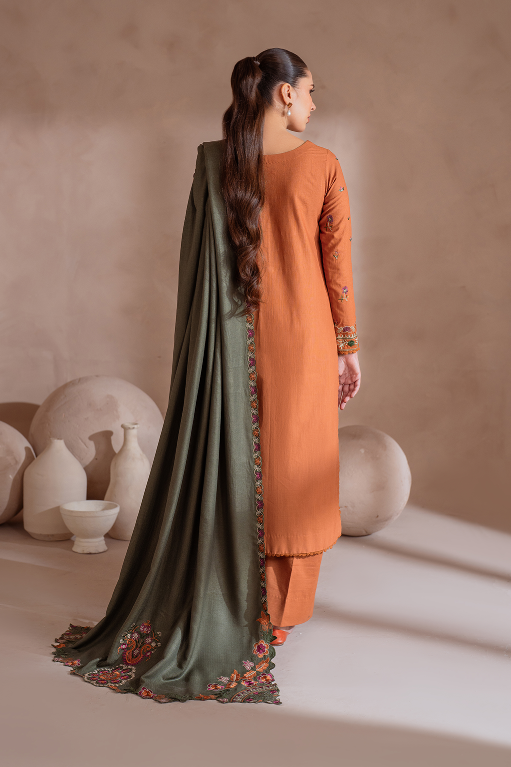 Iznik | Exclusive Winter | UE-367 XS Burnt Orange Khaddar