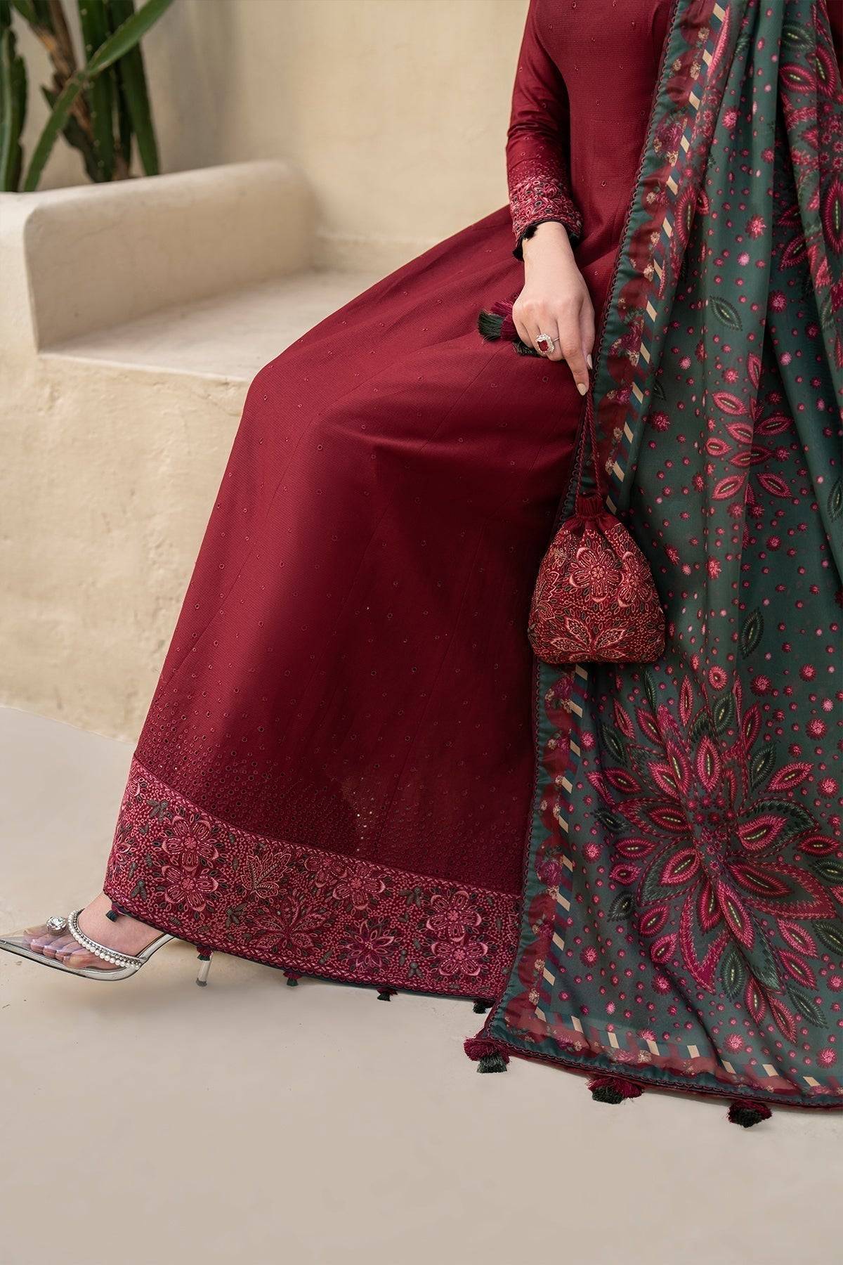 Jazmin | Irish Lawn SS 24 | D7 - Pakistani Designer Dress - by Jazmin | Type: Luxury - 100% Original at Saira Sultan