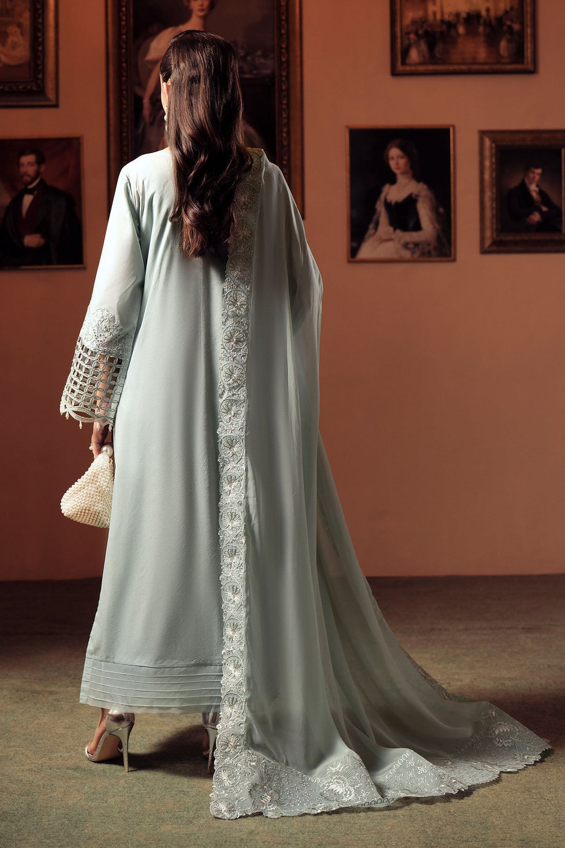 Nureh | Feya Eid Collection | FE-11 XS Light Gray Lawn