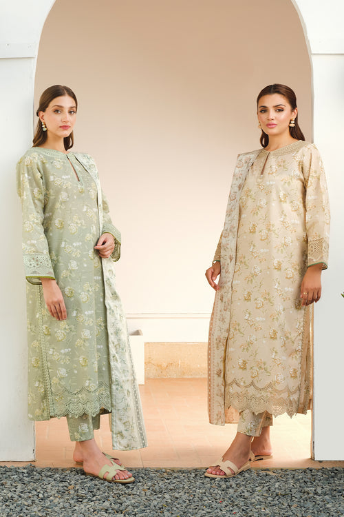 Baroque | Luxury Pret 24 | LAWN UF-654 - Pakistani Designer Dress - by Baroque | Type: Luxury - 100% Original at Saira Sultan