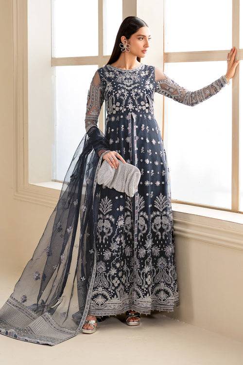 Baroque | Luxury Pret 24 | NET UF-621 - Pakistani Designer Dress - by Baroque | Type: Luxury - 100% Original at Saira Sultan